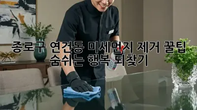 종로구 연건동 미세먼지 제거 꿀팁🍯: 숨쉬는 행복 되찾기!